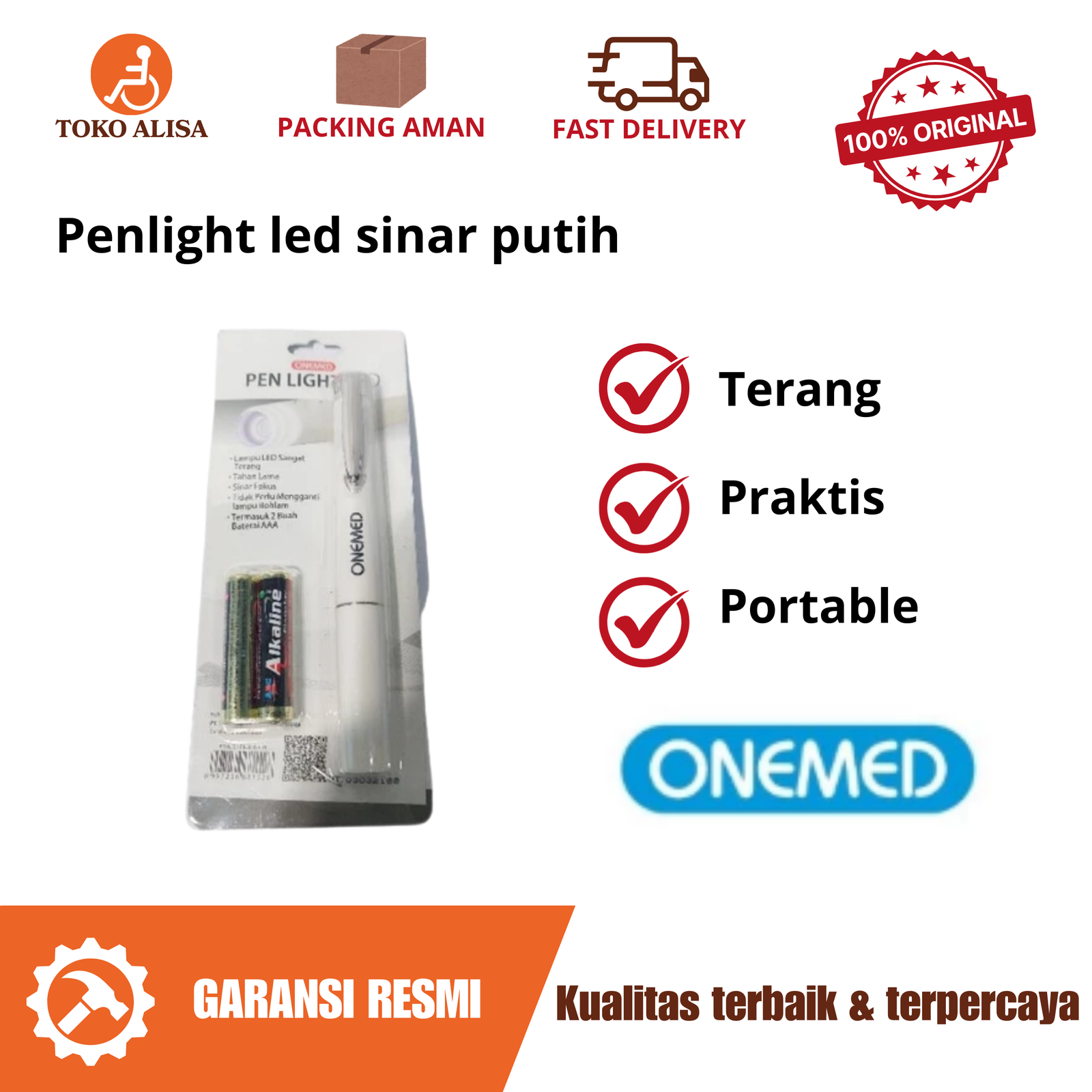 Penlight led sinar putih